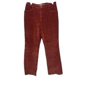 St. John’s Bay Women’s Burnt Orange Bootcut Corduroy Jeans Size 12 EUC 32x30
